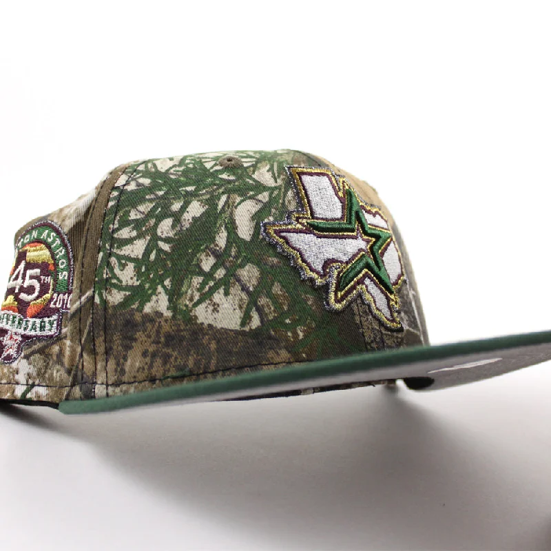 Houston Astros Silver Anniversary 45th Anniversary New Era 59Fifty Fitted Hat (Real Tree Mountain Green Gray Under Brim)