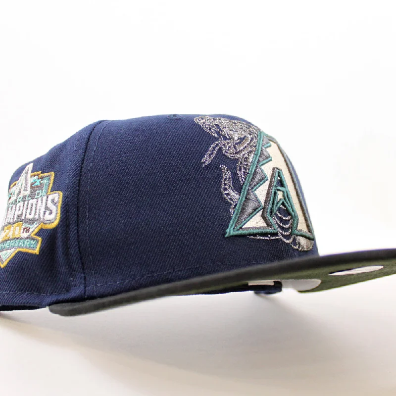 Arizona Diamondbacks 20TH ANNIVERSARY New Era 59Fifty Fitted Hat (Oceanside Blue Black Camo SeaWeed Green Under Brim)