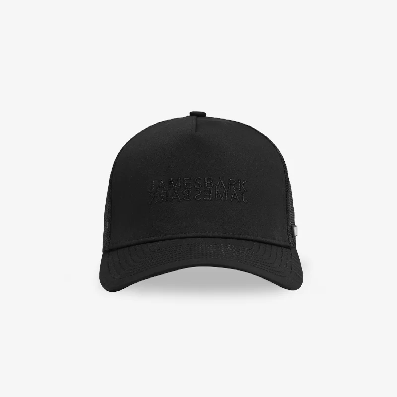 Reverse Logo Recycled Cap in Black