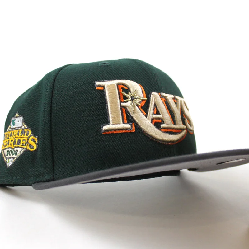 Tampa Bay Devil Rays 2008 World Series New Era 59Fifty Fitted Hat (Green Graphite Gray UnderBrim)