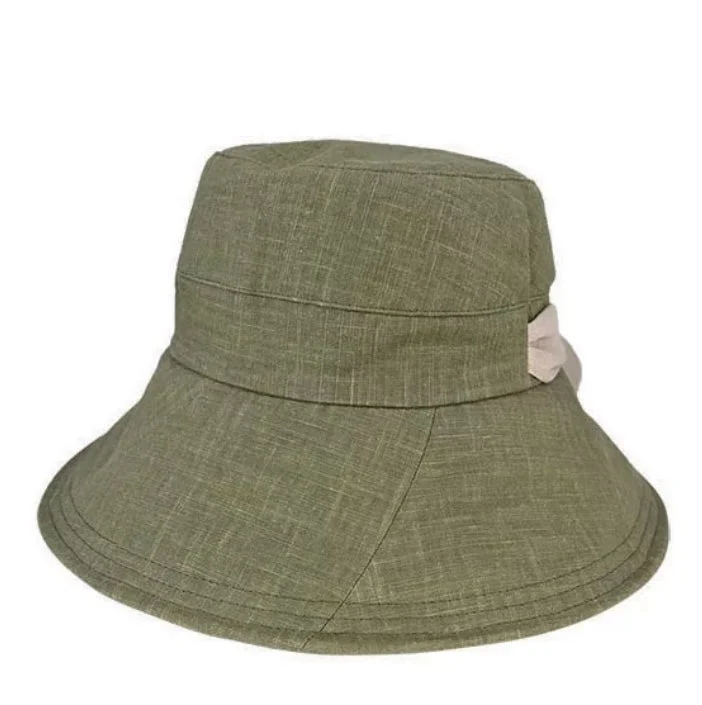 Kallista Hemp Bucket with tie Wide Brim - Cargo