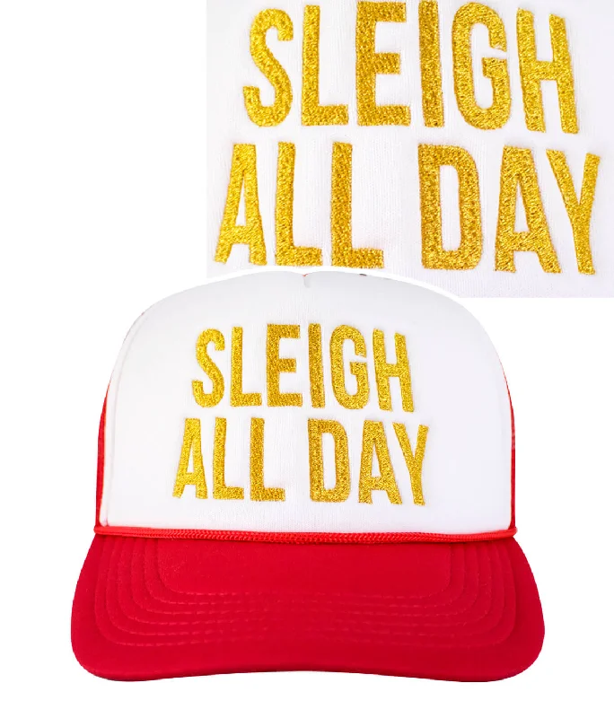 "Sleigh All Day" Foam Trucker Holiday Hat