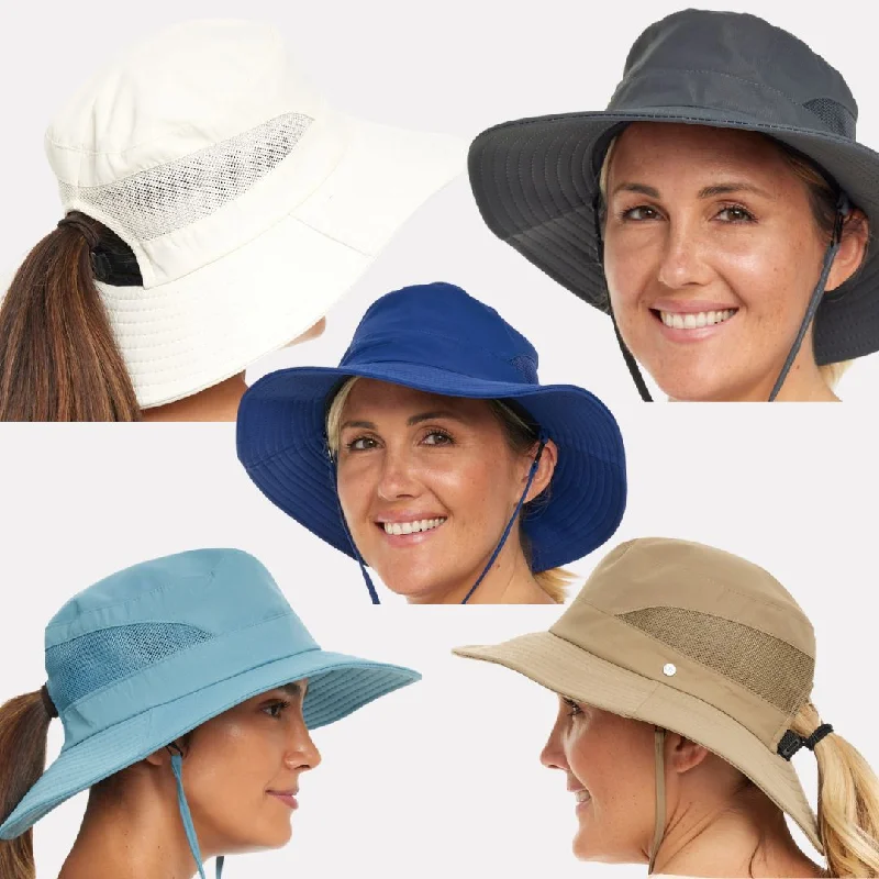 Womens Everyday Sun Hat 5 Best Sellers Bundle (Beige, Khaki, Stone, Teal, Royal Blue)