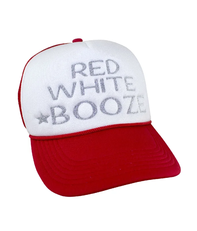 "Red, White & Booze" Foam Trucker Baseball Hat