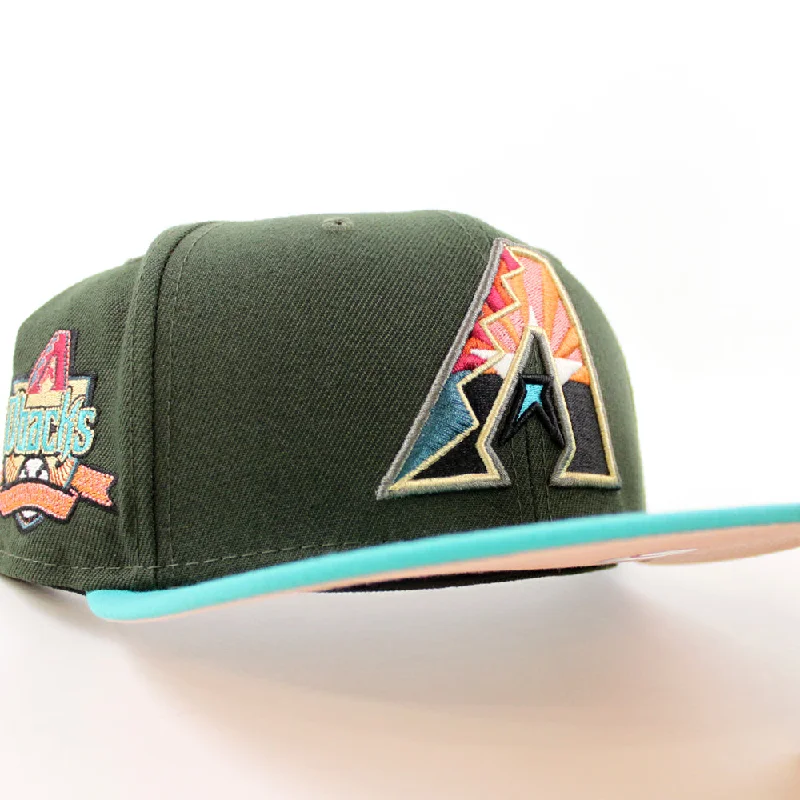 Arizona Diamondbacks 10TH ANNIVERSARY New Era 59Fifty Fitted Hat (DARK SEAWEED TEAL BLUSH SKY Under Brim)