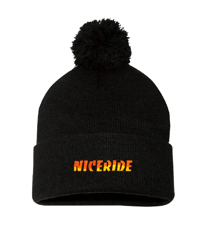 "Classic NICERIDE" Puff Beanie