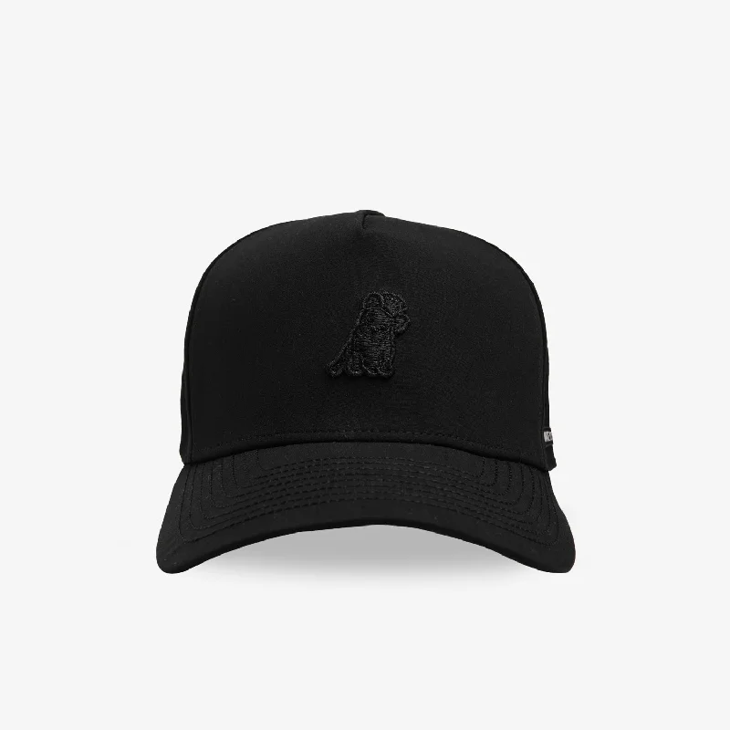 3D Dog Logo Recycled Cap in Black