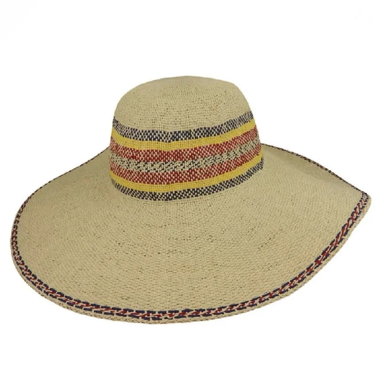 Wide Brim Paper Capeline - Red