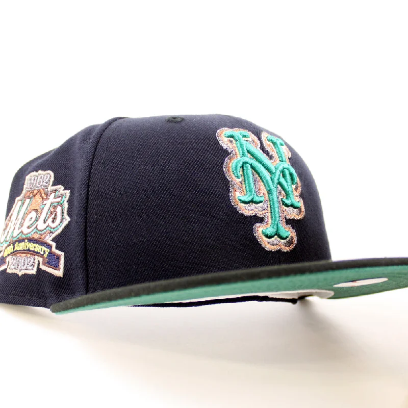 New York Mets 1962 METS 40TH ANNIVERSARY  New Era 59Fifty Fitted Hat (Navy Black Emerald Under Brim)