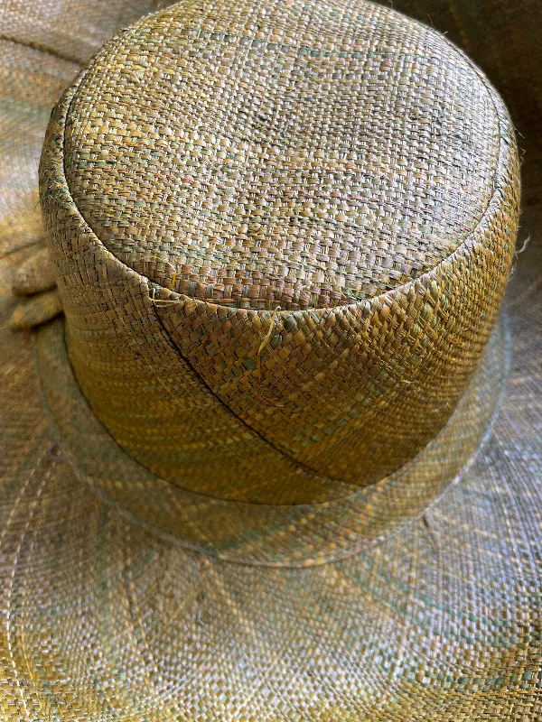 Madagascan Demi Capeline Woven Raffia - Pistachio