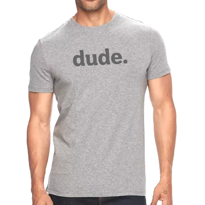 Adult dude. Gray Tee