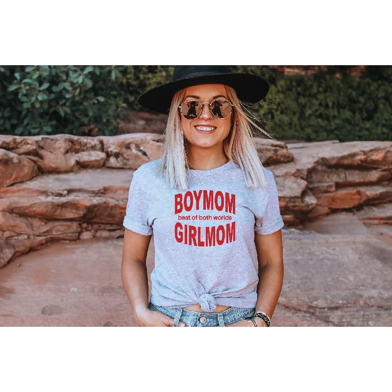 BM/GM Best of Both Collegiate Red on Gray Tee