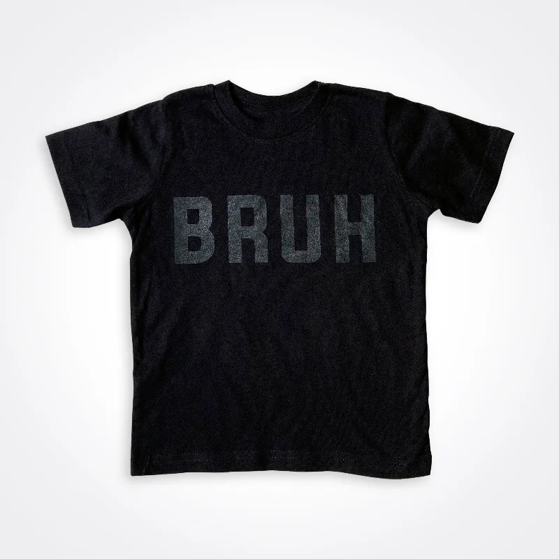 Bruh Black on Black Shirt, 6M-5/6T