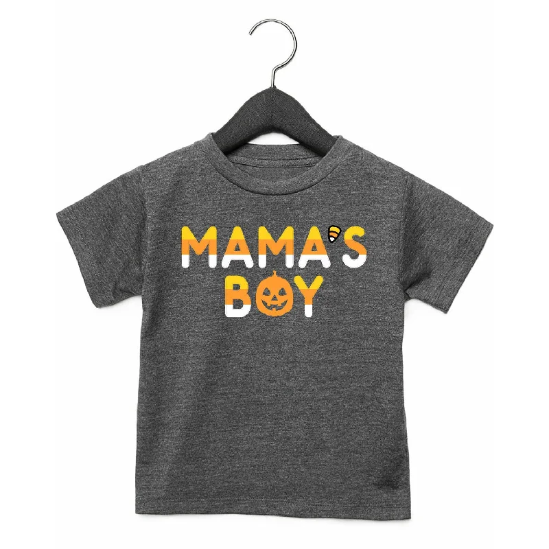 Candy Corn Mama's Boy Dk Grey Toddler Tee