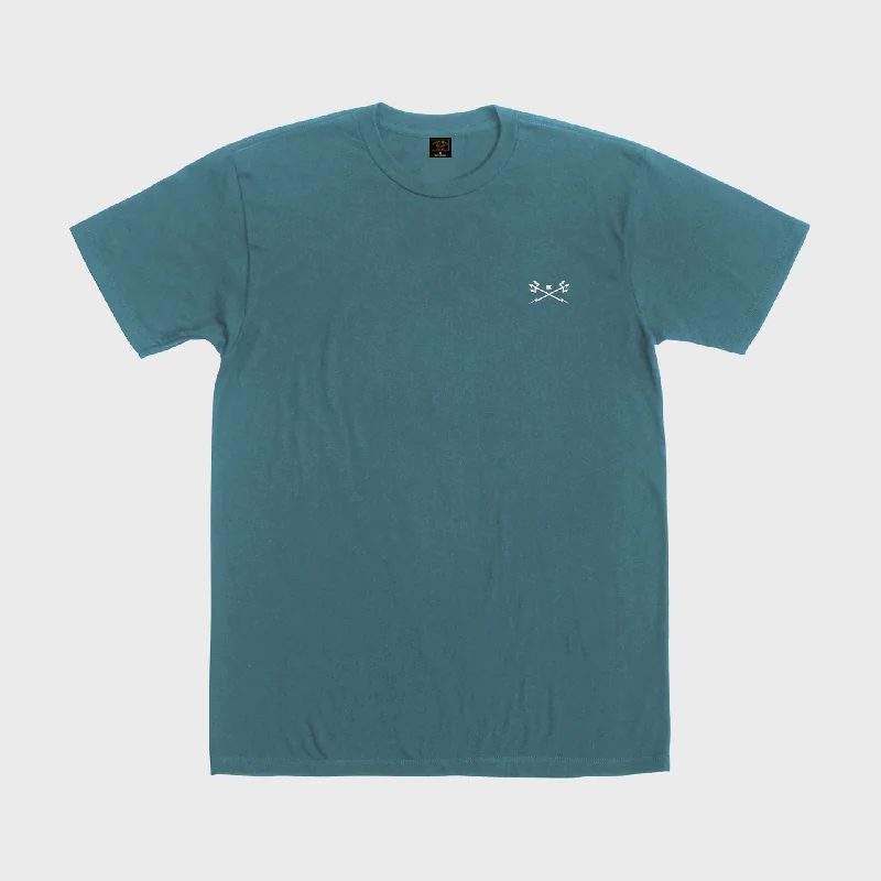 Dark Seas Mens Go To Pigment T-Shirt - Blue Fin