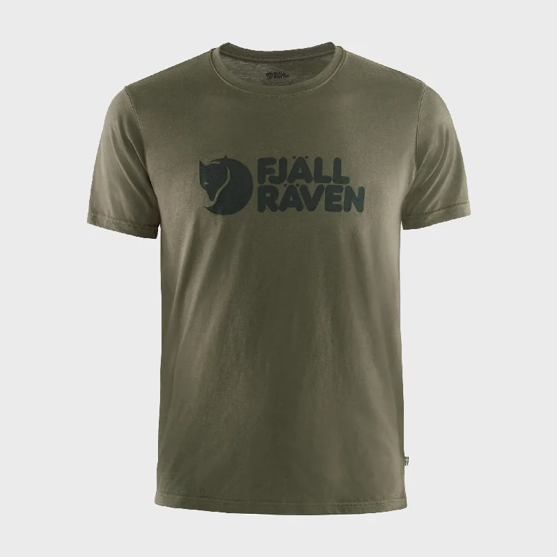 Fjällräven Mens Logo T-shirt - Dark Olive