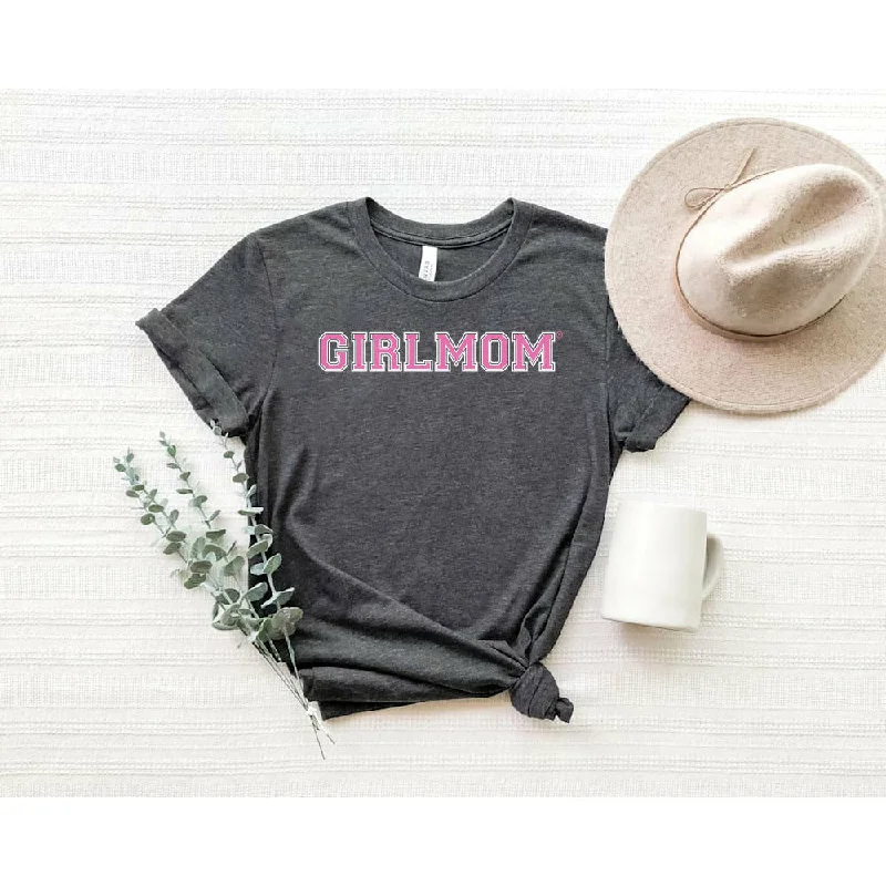 Girlmom Collegiate Heather Dark Grey Tee