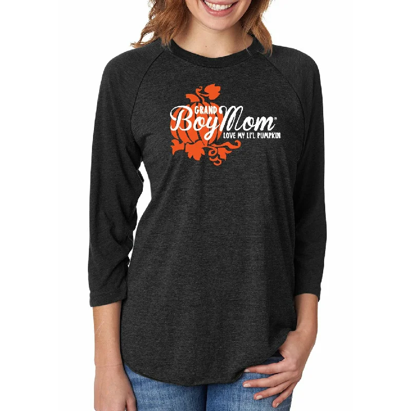 GRAND Boymom Pumpkin (Singular) Black Raglan