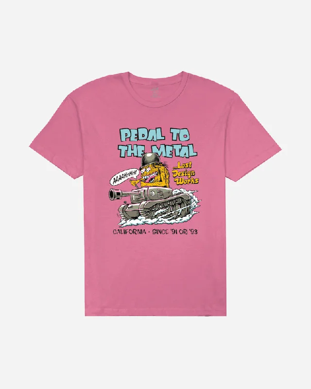 Lost Mens Pedal to the Metal Vintage Dye T-Shirt - Psycho Pink