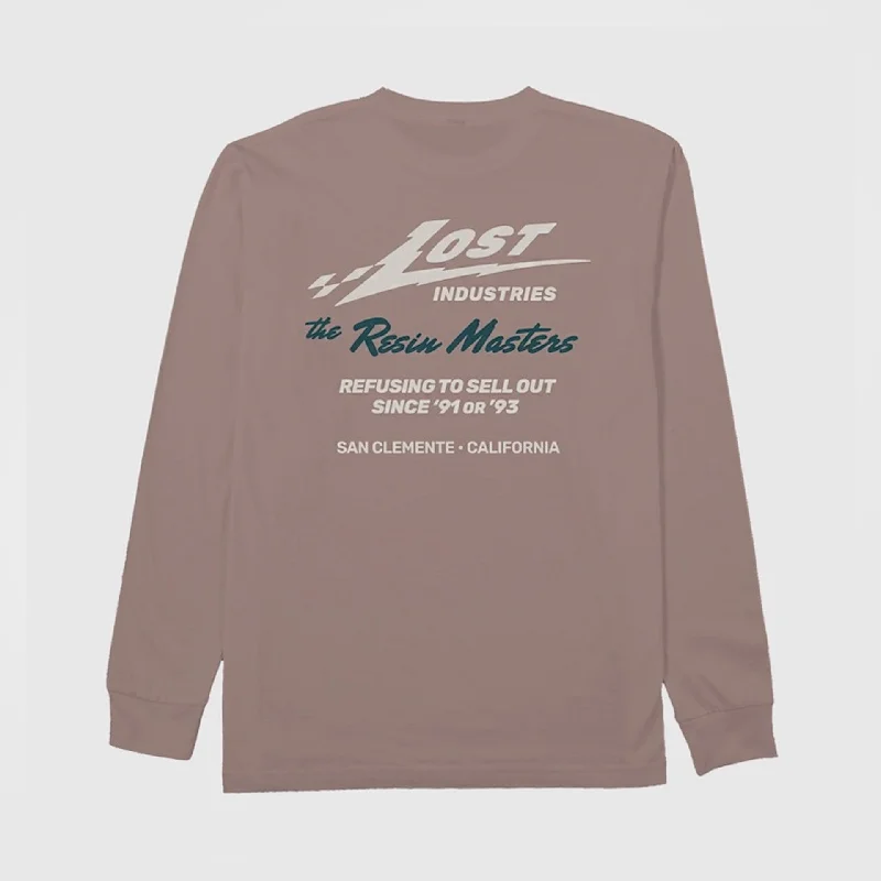 Lost Mens Resin Masters Heavyweight Long Sleeve T-Shirt - Latte