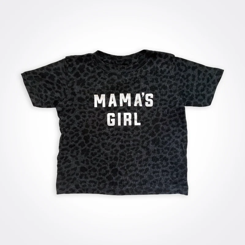 Mama's Girl Black Leopard Shirt Matching Mama's Girl & Girlmom Shirt