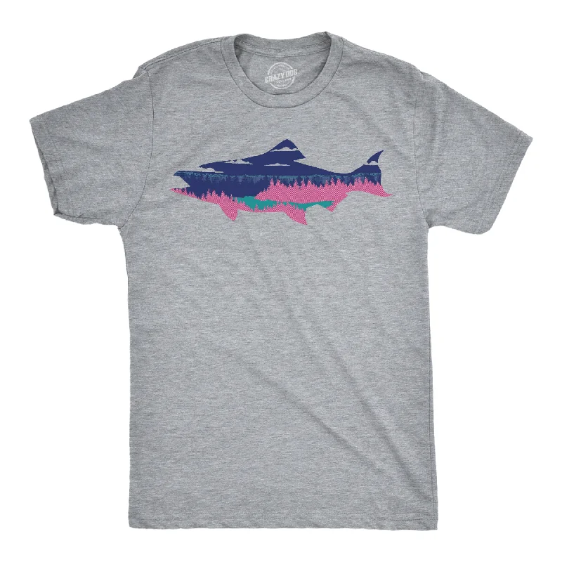 Salmon Landscape Men's T Shirt