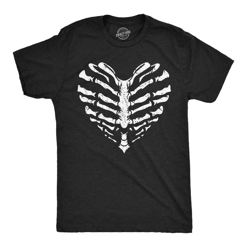 Skeleton Ribcage Heart Men's T Shirt