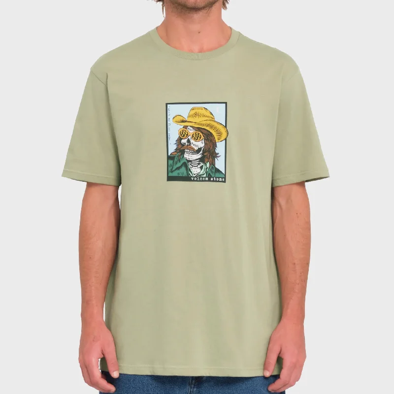 Volcom Mens Cosmic Rodeo T-Shirt - Green Tea