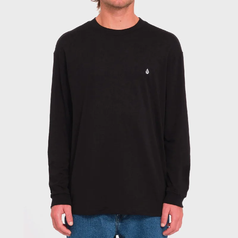 Volcom Mens Stone Blanks Long Sleeve T-Shirt - Black