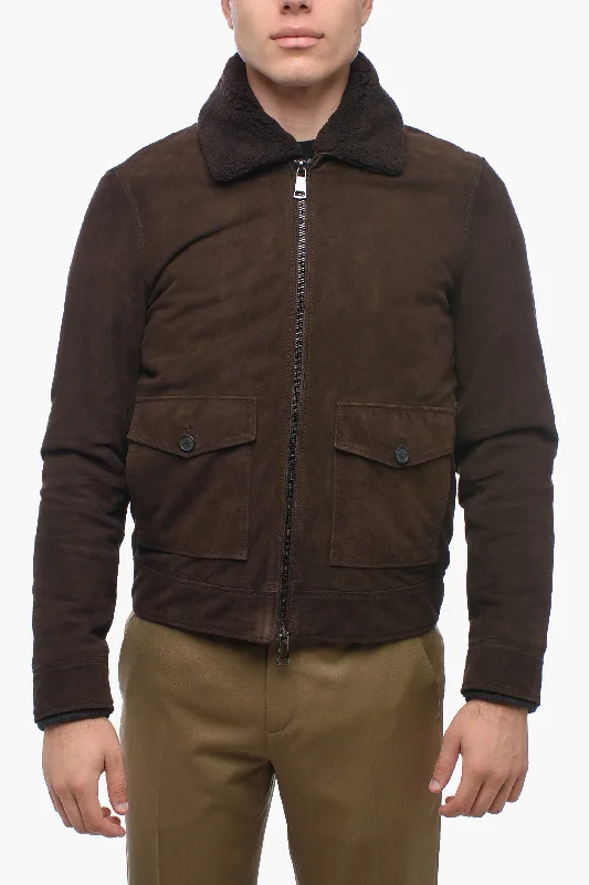 Altea Suede AVIATOR Jacket with Detachable Collar