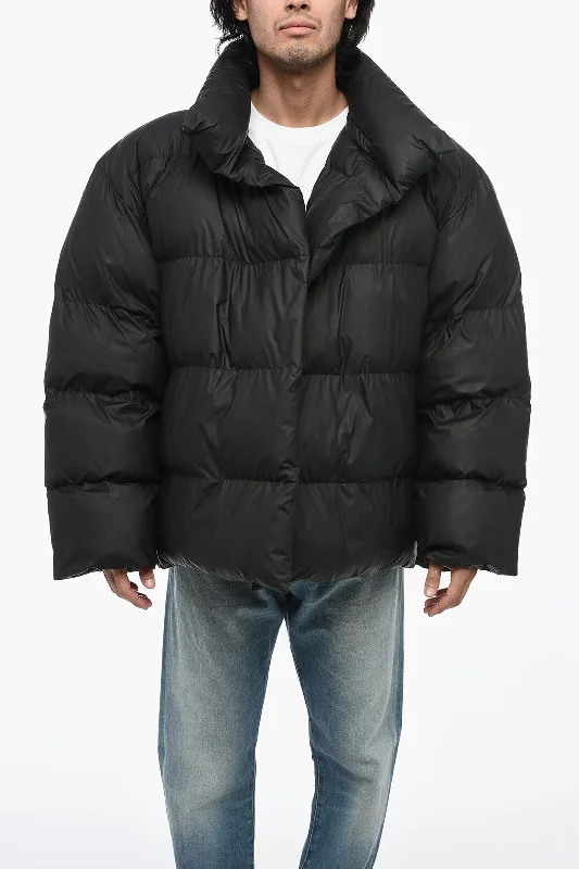 Balenciaga UNISEX Padded Fabric WRAP Down Jacket with Removable Hood