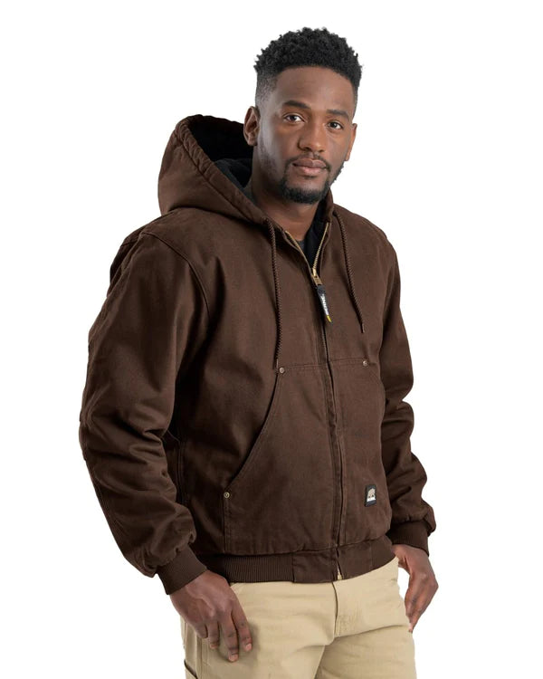 Men's Heartland Washed Duck Hooded Work Jacket