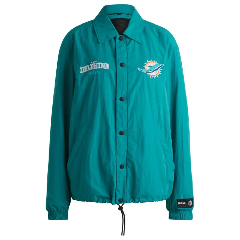 BOSS x NFL water-repellent jacket with embroidered branding