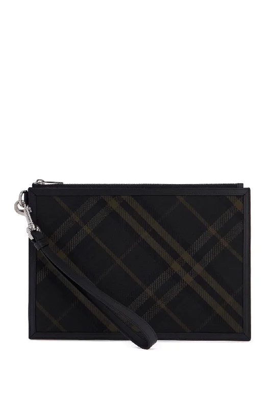 Burberry Ered

checkered Coated Canvas Pouch Bag