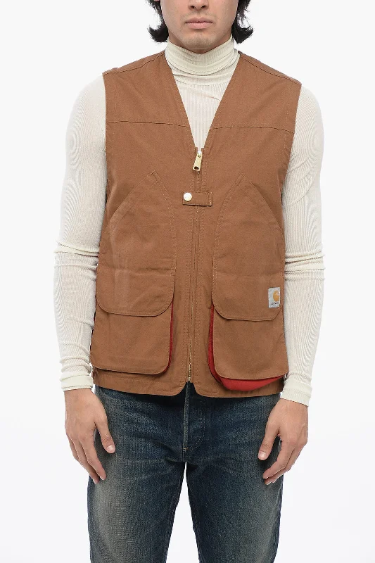 Carhartt Front Zipped Heston Cotton Vest S Standard Size