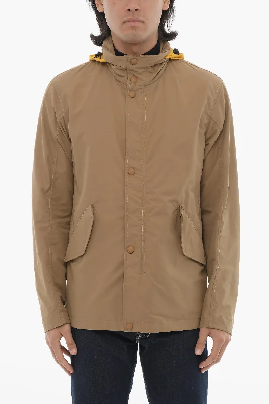 Corneliani Cc Collection Contrasting-Hooded Windbreaker Jacket