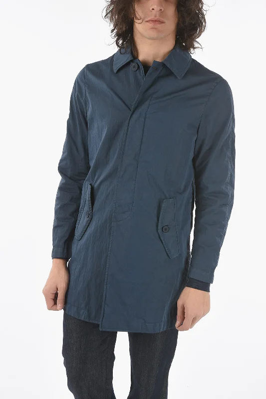 Corneliani CC COLLECTION O.WEAR hidden closure balmacaan coat