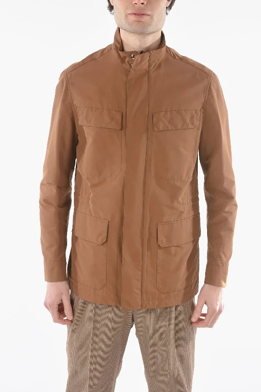 Corneliani Cotton Blend WALT Utility Jacket with Hidden Closure