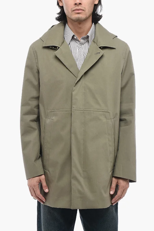 Corneliani Cotton-blended Trench with Removable Hood