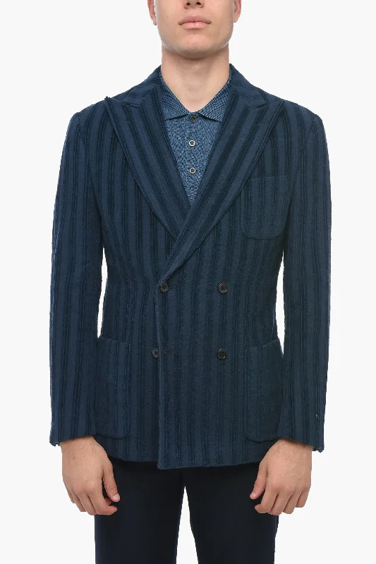 Corneliani Double-breasted GATE Corduroy Blazer