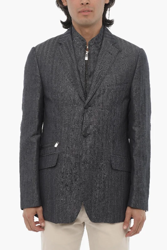 Corneliani Id Layered Identity Blazer With Zip