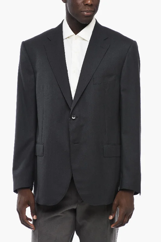 Corneliani Lined LEADER Single Breasted Blazer With Flap Pockets