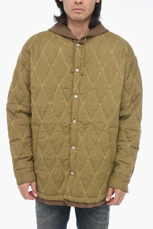 Diesel Quilted J-ROMEO Bomber with Fleece Detailing