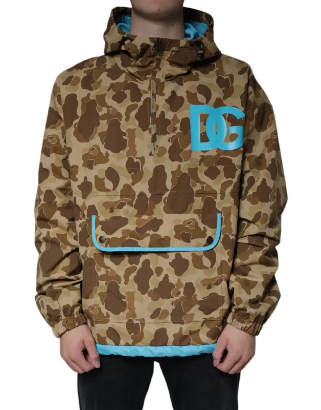 Dolce & Gabbana  Camouflage Hooded Pullover Men's Jacket