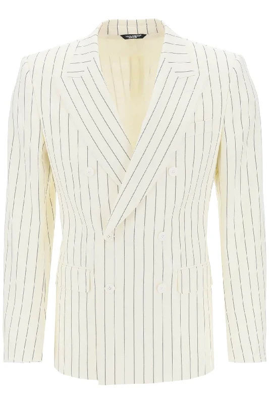 Dolce & Gabbana Men's Double-Breasted Pinstripe