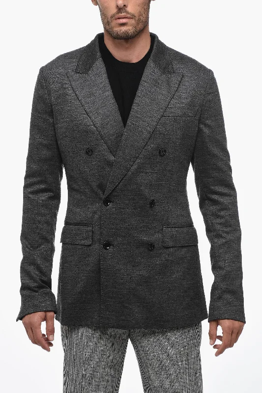 Dolce & Gabbana Wool Blend Double Breasted Blazer