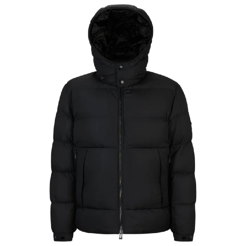 Hooded jacket in padded water-repellent fabric