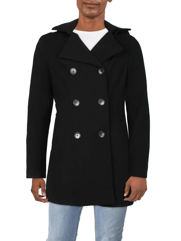 Mens Double Breasted Warm Pea Coat