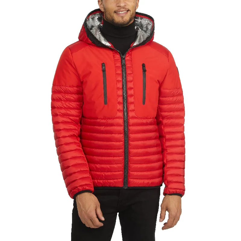 Pajar Men’s Finn Lightweight Mixed Media Puffer with Fixed Hood