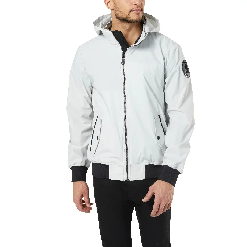 Pajar Men's Halcyon Bomber Rain Jacket with Removable Hood